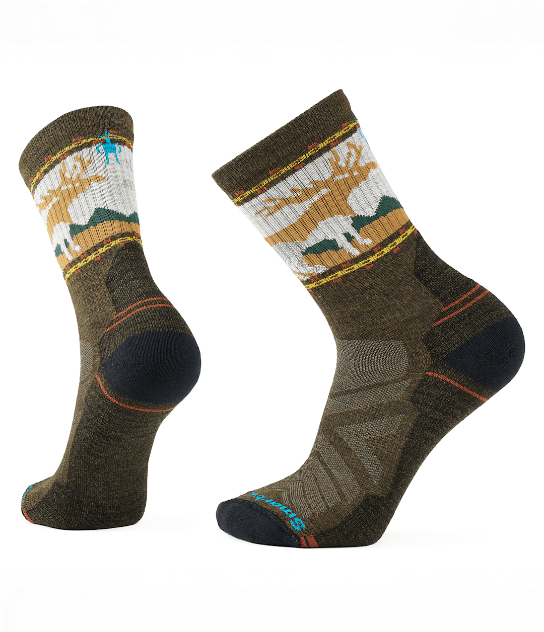 The North Face Quality | TNF X Smartwool HiKE Light Cushion Mountain Moose Crew Socks